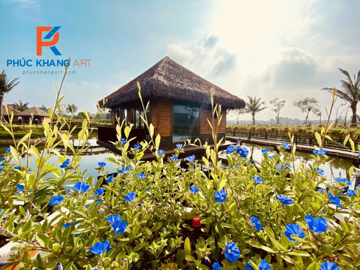 Dự án lợp chòi lá nhà tre tại Làng Trong Thung - Jacaranda Valley Ecofarm Ba Vì